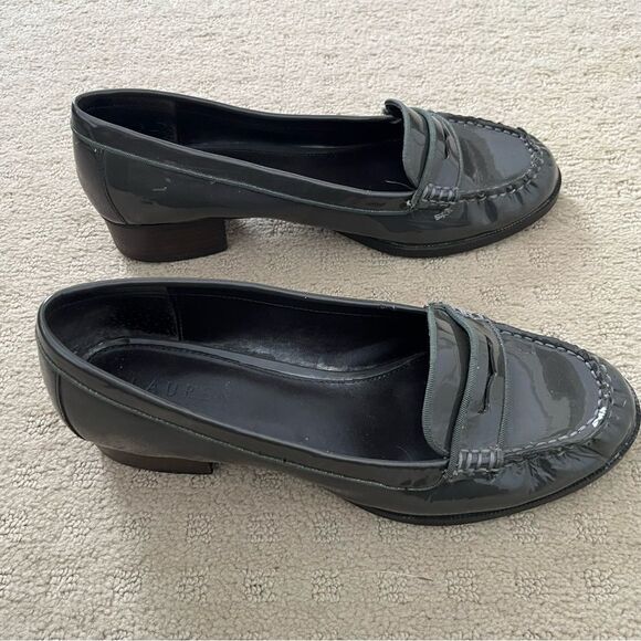 Lauren Ralph Lauren Gray Patent Leather Loafers - Picture 5 of 11